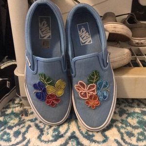 Blue  custom vans